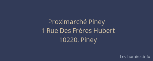 Proximarché Piney