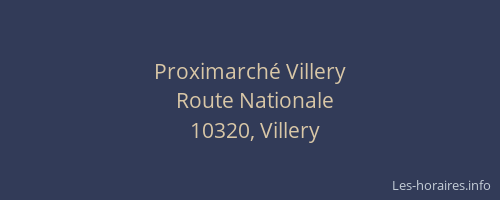 Proximarché Villery