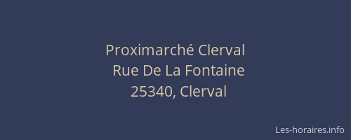Proximarché Clerval