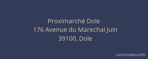Proximarch&eacute; Dole