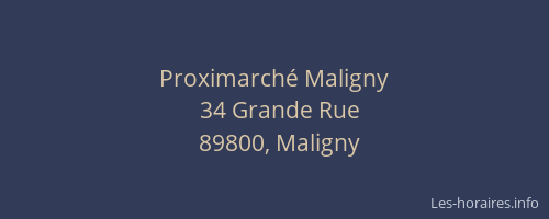 Proximarché Maligny