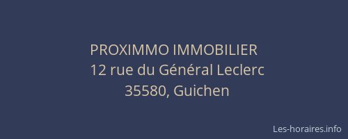 PROXIMMO IMMOBILIER