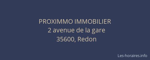 PROXIMMO IMMOBILIER