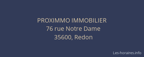 PROXIMMO IMMOBILIER