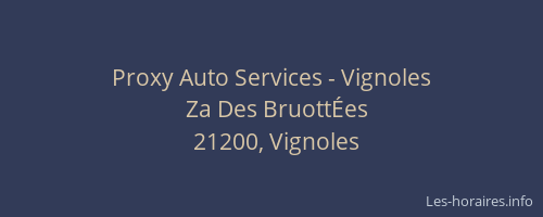 Proxy Auto Services - Vignoles