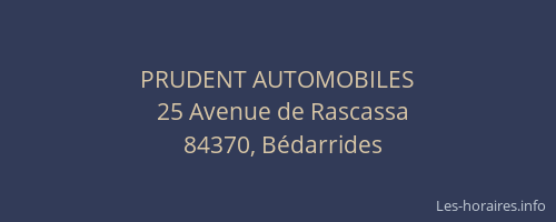PRUDENT AUTOMOBILES