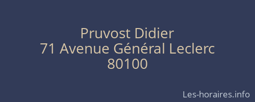 Pruvost Didier
