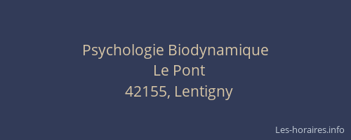 Psychologie Biodynamique
