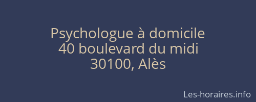 Psychologue à domicile