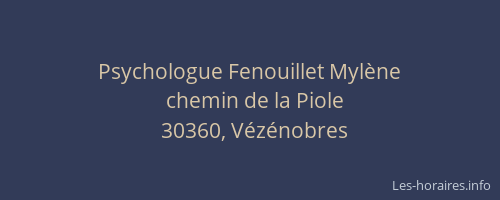 Psychologue Fenouillet Mylène