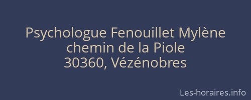 Psychologue Fenouillet Mylène