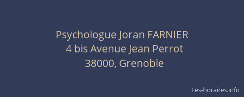 Psychologue Joran FARNIER