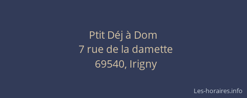Ptit Déj à Dom