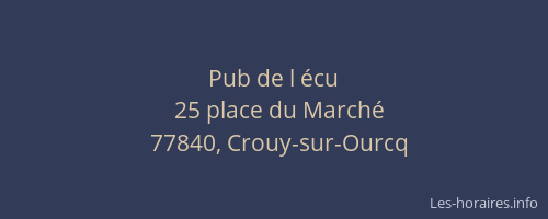 Pub de l écu