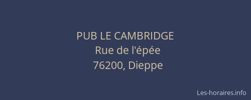 PUB LE CAMBRIDGE