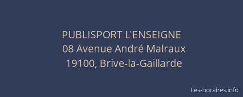 PUBLISPORT L'ENSEIGNE