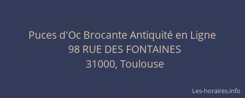 Puces d'Oc Brocante Antiquité en Ligne