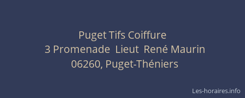 Puget Tifs Coiffure
