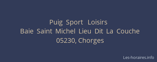 Puig  Sport   Loisirs