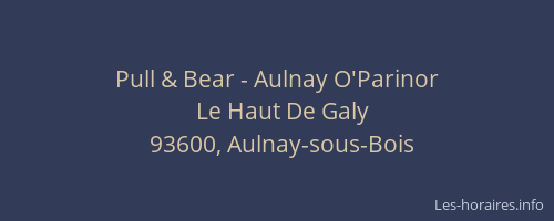 Pull & Bear - Aulnay O'Parinor