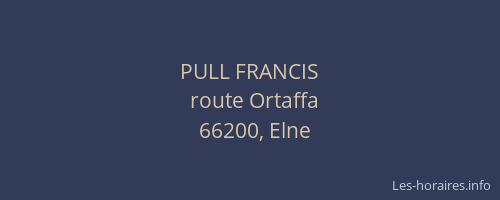 PULL FRANCIS