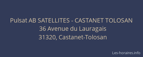 Pulsat AB SATELLITES - CASTANET TOLOSAN
