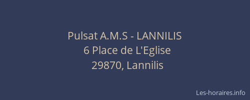 Pulsat A.M.S - LANNILIS