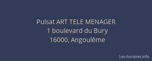 Pulsat ART TELE MENAGER