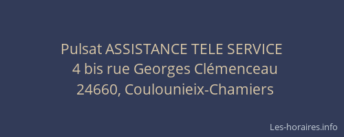 Pulsat ASSISTANCE TELE SERVICE