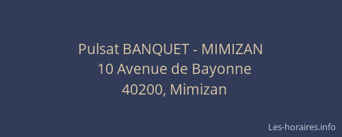 Pulsat BANQUET - MIMIZAN