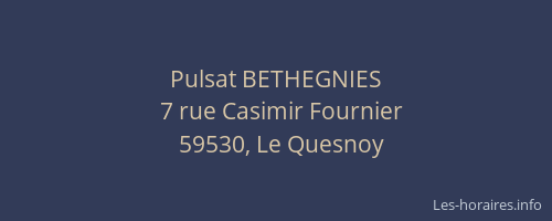 Pulsat BETHEGNIES