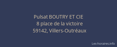 Pulsat BOUTRY ET CIE