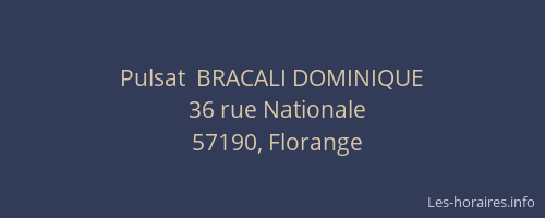 Pulsat  BRACALI DOMINIQUE