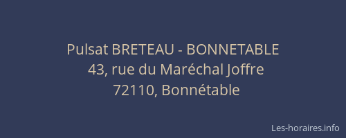 Pulsat BRETEAU - BONNETABLE