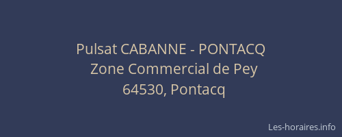 Pulsat CABANNE - PONTACQ