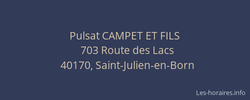 Pulsat CAMPET ET FILS