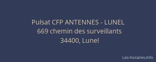 Pulsat CFP ANTENNES - LUNEL