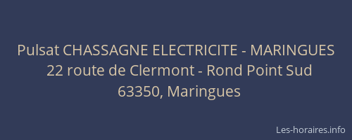 Pulsat CHASSAGNE ELECTRICITE - MARINGUES
