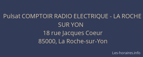 Pulsat COMPTOIR RADIO ELECTRIQUE - LA ROCHE SUR YON