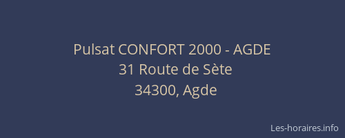 Pulsat CONFORT 2000 - AGDE