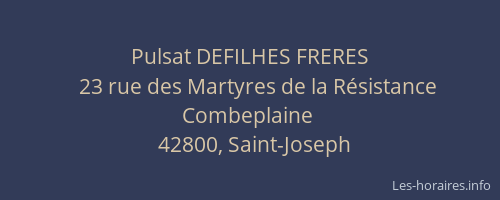 Pulsat DEFILHES FRERES