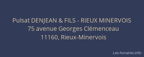 Pulsat DENJEAN & FILS - RIEUX MINERVOIS