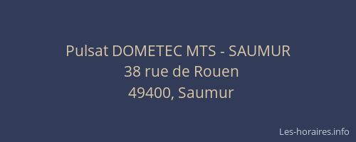 Pulsat DOMETEC MTS - SAUMUR