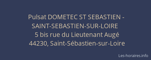 Pulsat DOMETEC ST SEBASTIEN - SAINT-SEBASTIEN-SUR-LOIRE