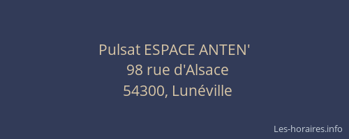 Pulsat ESPACE ANTEN'
