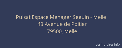 Pulsat Espace Menager Seguin - Melle