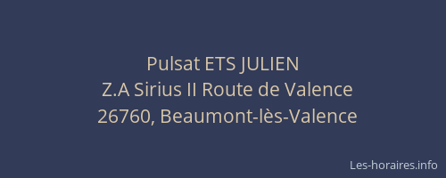 Pulsat ETS JULIEN