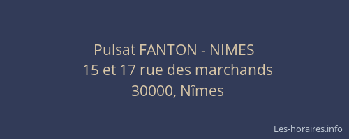 Pulsat FANTON - NIMES