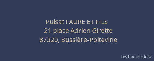 Pulsat FAURE ET FILS