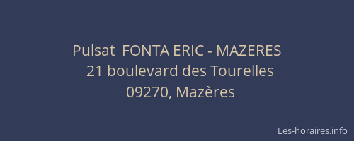 Pulsat  FONTA ERIC - MAZERES